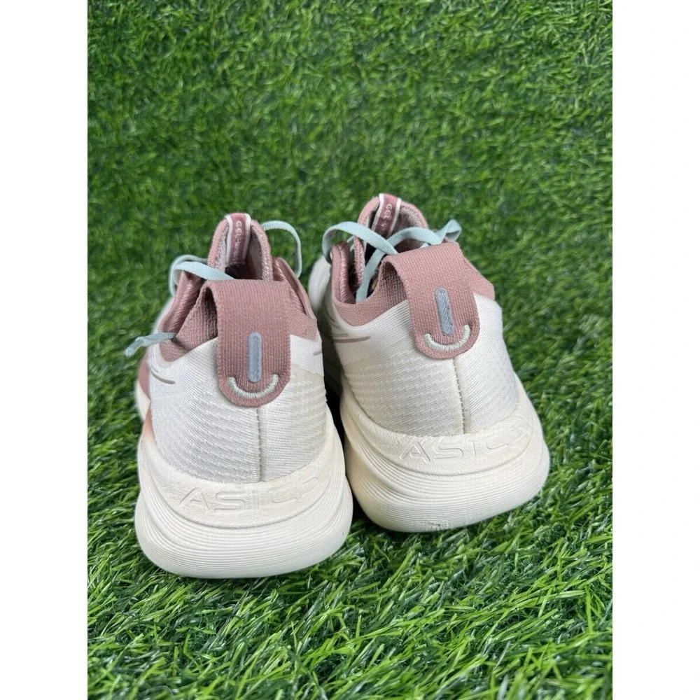 Asics Gel-Nimbus 27 Sneakers Women 9 Running Shoes Beige Pink Athletic Trainers - Picture 4 of 8